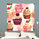 Watercolor Cupcake Wall Mural