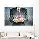 Businessman Holding Human Icon