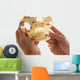 Dentist Holding Teeth Model Wall Decal