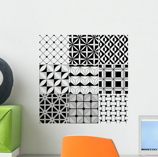 Monochrome Abstract Seamless Wall Decal