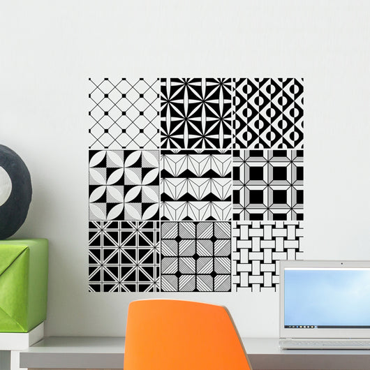 Monochrome Abstract Seamless Wall Decal