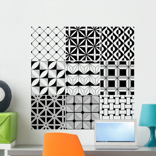 Monochrome Abstract Seamless Wall Decal