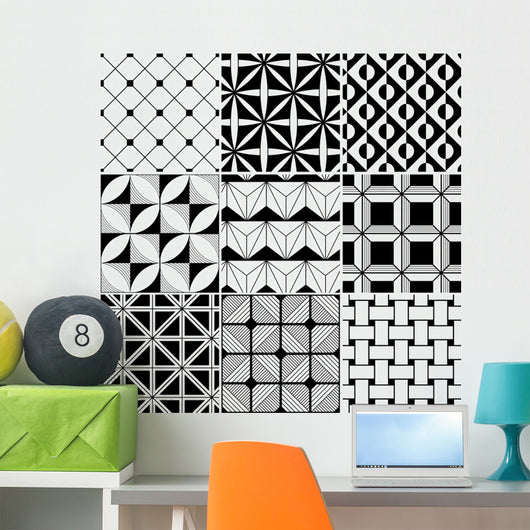 Monochrome Abstract Seamless Wall Decal