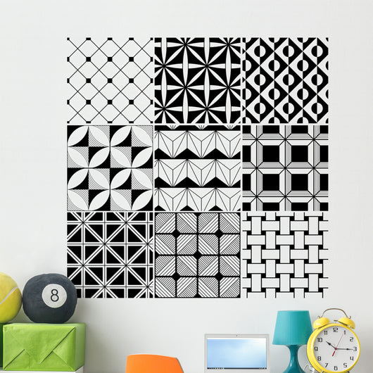 Monochrome Abstract Seamless Wall Decal