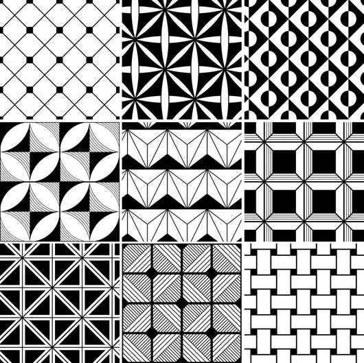 Monochrome Abstract Seamless Wall Decal