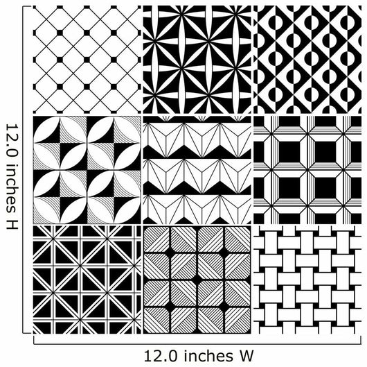 Monochrome Abstract Seamless Wall Decal