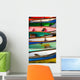 an abstract image of some boats on the beach at Leigh-on-Sea Wall Mural