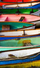 an abstract image of some boats on the beach at Leigh-on-Sea Wall Mural