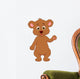 Cute Baby Bear Waving Wall Decal