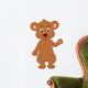 Cute baby bear waving hand Wall Decal
