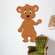 Cute baby bear waving hand Wall Decal