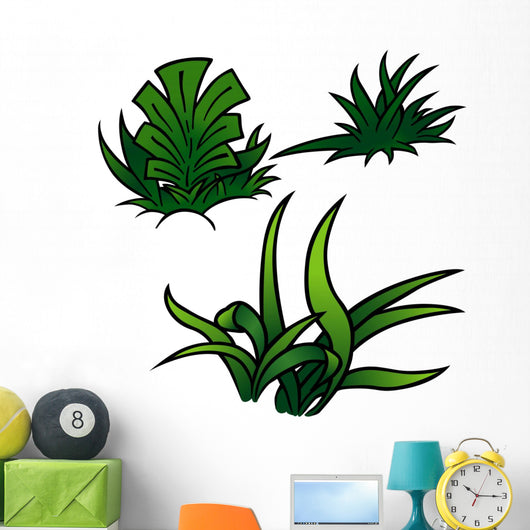 Grass Set Cartoon Wall Decal