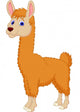 Llama cartoon Wall Decal