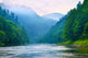 The gorge of mountain river in the morning Wall Mural
