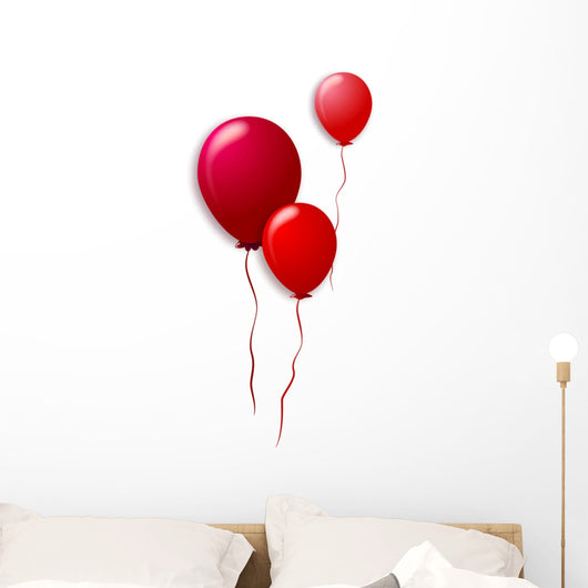 Red Balloons Wall Mural