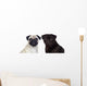 Nice pug couple Wall Decal