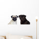 Nice pug couple Wall Decal