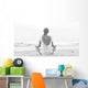 Sitting Beach Sunrise Wall Mural