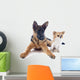 Puppy German Shepherd and Chihuahua Wall Decal
