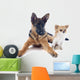 Puppy German Shepherd and Chihuahua Wall Decal