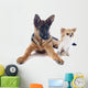 Puppy German Shepherd and Chihuahua Wall Decal