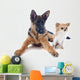 Puppy German Shepherd and Chihuahua Wall Decal