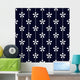Seamless Floral Line Pattern Wall Decal