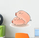 Two Cartoon Pigs Having Sex Wall Decal