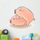 Two Cartoon Pigs Having Sex Wall Decal