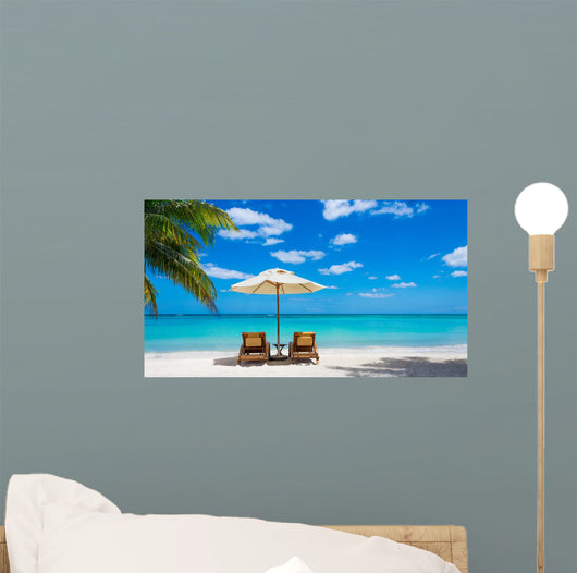Two Deckchairs Idyllic White