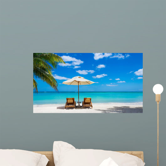 Two Deckchairs Idyllic White