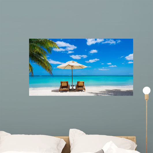 Two Deckchairs Idyllic White