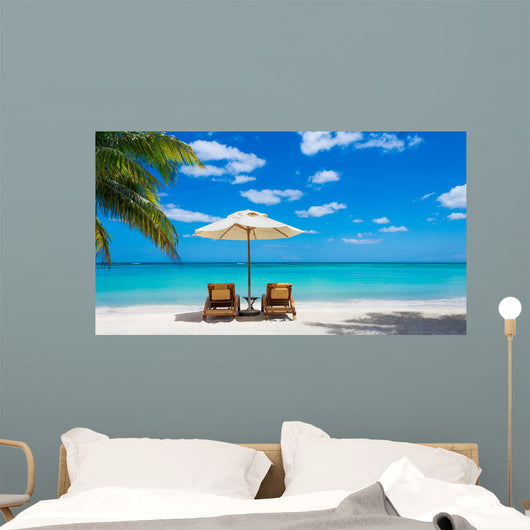 Two Deckchairs Idyllic White