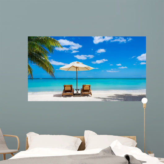 Two Deckchairs Idyllic White