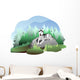 vector drawing of the dog breed Siberian Husky in nature Wall Decal