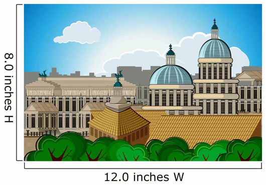 europe skyline city capital Rome background Wall Mural