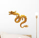 3d Render of Golden Dragon Wall Decal