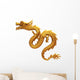 3d Render of Golden Dragon Wall Decal