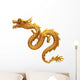 3d Render of Golden Dragon Wall Decal