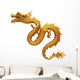 3d Render of Golden Dragon Wall Decal