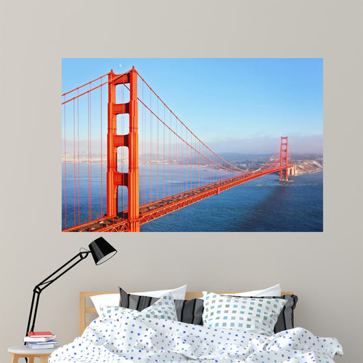 Golden Gate Bridge In Evening Light - San Francisco Wall Mural