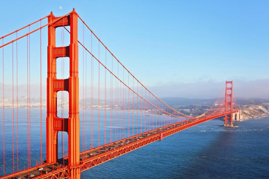 Golden Gate Bridge In Evening Light - San Francisco Wall Mural