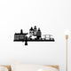 woman cleaning amsterdam skyline Wall Decal