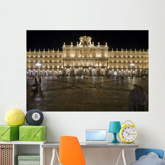 Plaza Mayor, main square in Salamanca, Spain. Wall Mural