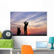 Golfer Sunset Wall Mural