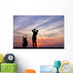 Golfer Sunset Wall Mural