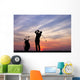 Golfer Sunset Wall Mural