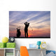 Golfer Sunset Wall Mural