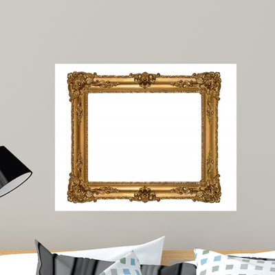Old Antique Picture Frames Wall Decal shown on a wall