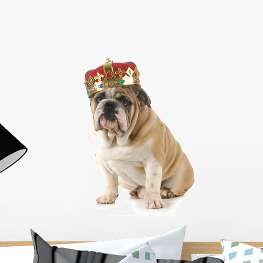Dog Wearing Crown Wall Decal